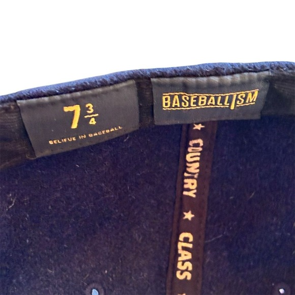 Baseballism Unisex Fitted Hat 7 3/4 USA Stitch Logo Multicolor Cap United States - Picture 7 of 7